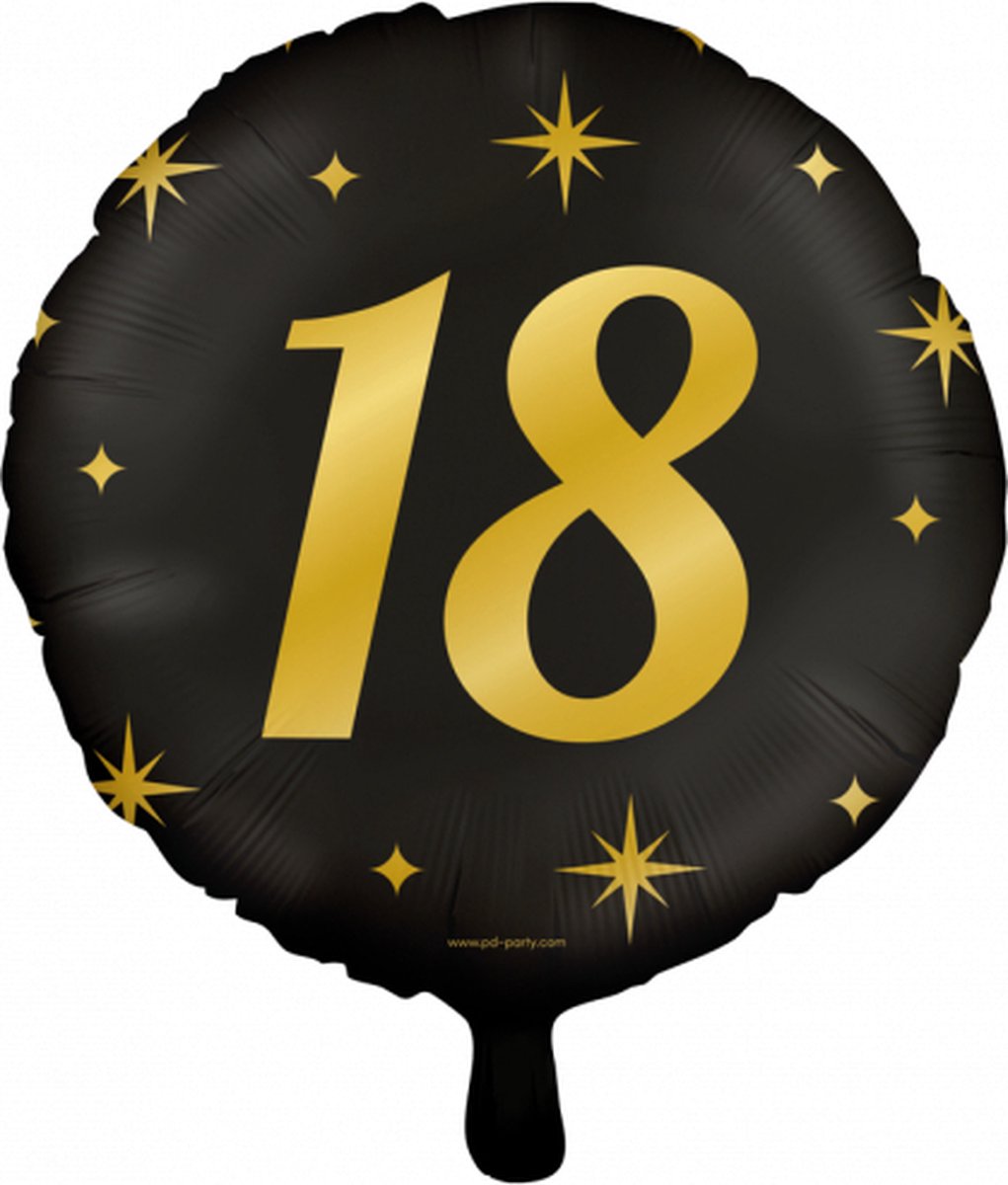 Helium Ballon 18 jaar Classy 45cm | per stuk